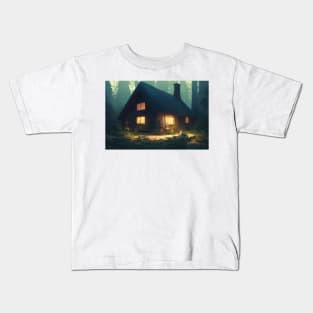 Magical ancient forest house Kids T-Shirt